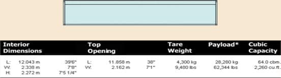 40' Open Top Container